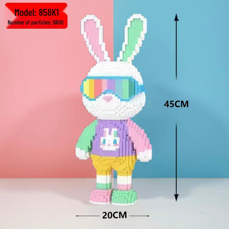 Girls' Compatible Lego: Violent Bear Building Block Series - Educational Micro-Block Interlocking Toys & Gifts