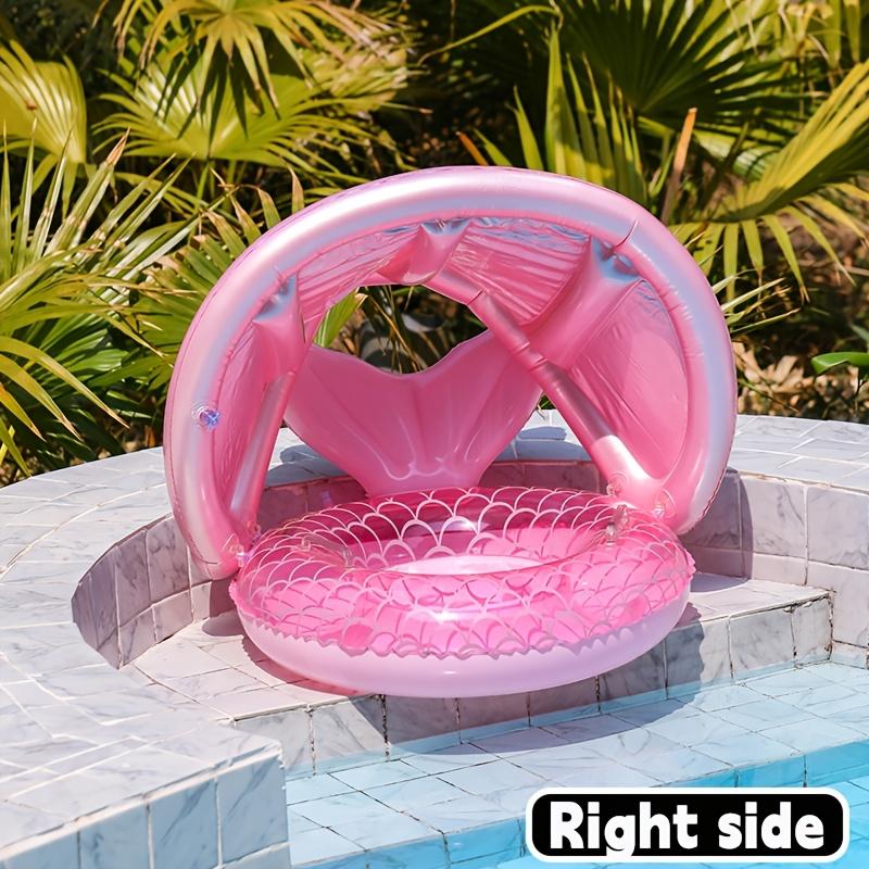 1 Pink Mermaid Tail Inflatable Swim Ring for Youngsters - Durable PVC Floating Pool Toy with Molding Design, Ideal for Water Play, Swimming Pool Toys