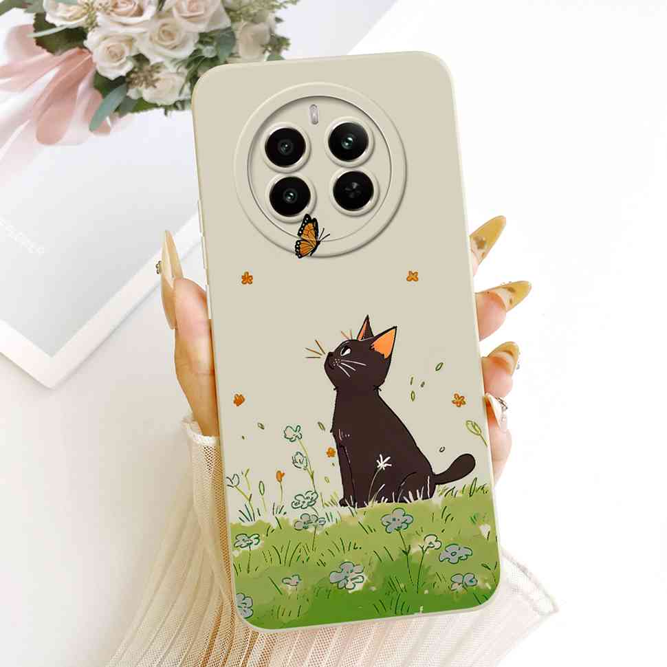Für Realme 12 Pro 5G Hülle Bunte Blumen Rückseite Weiche Silikon Handyhülle Für Realme 12 Realme12 Pro RMX3842 Taschen Coque Capa
