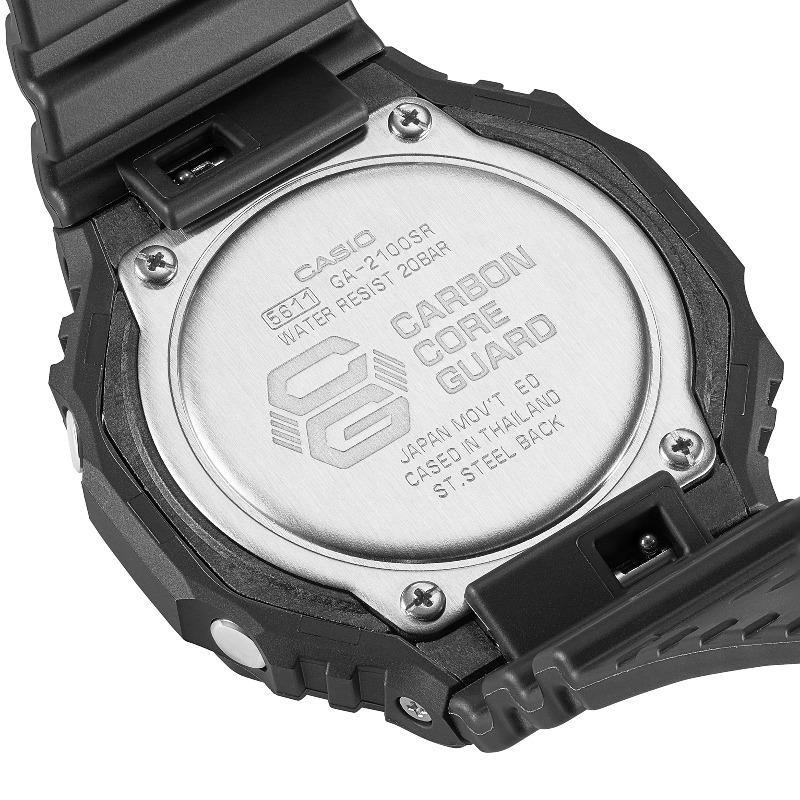 Casio G-SHOCK Men's Resin 200M Water Resistant Analog Shock Resistant Quartz Watch GA-2100SR-1A