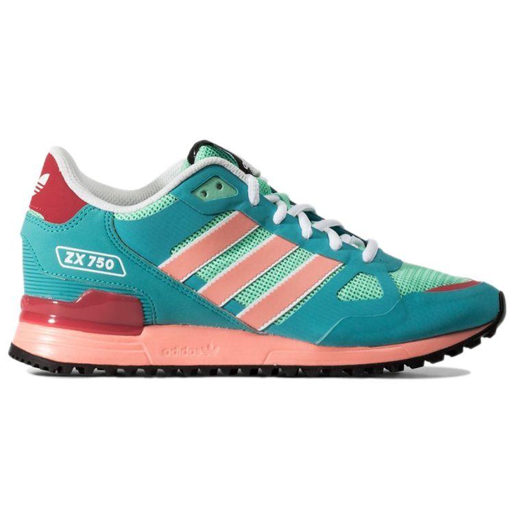 Adidas Originals ZX 750 Άνετα Παπούτσια Lifestyle Χαμηλού Προφίλ Γυναικεία αθλητικά παπούτσια Τυρκουάζ AQ3348