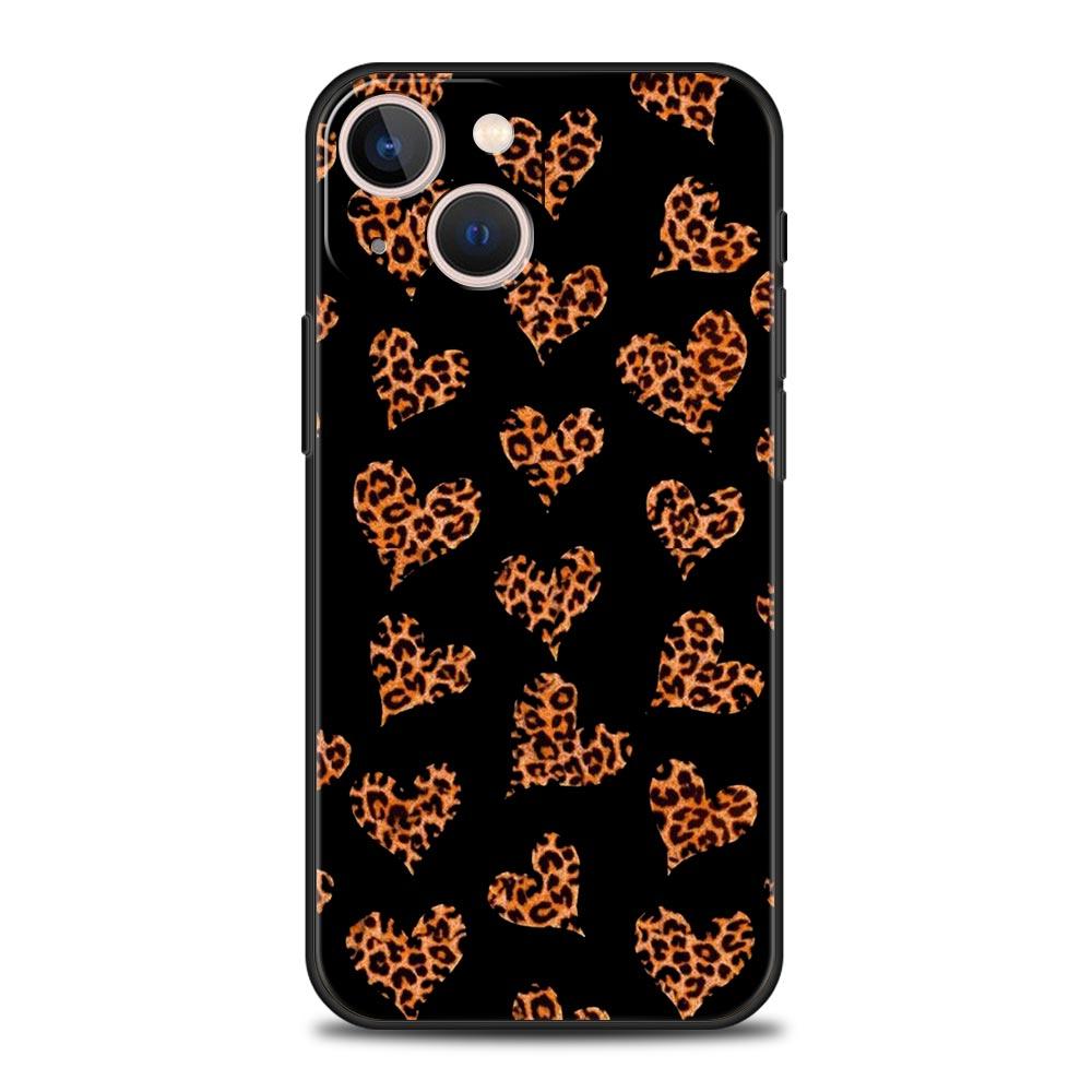 Modny tygrysi leopardzi wzór kwiatowy na iPhone 11 12 13 15 14 Pro Max etui na telefon X XR XS 7 8 Plus SE 2020 luksusowy pokrowiec Funda