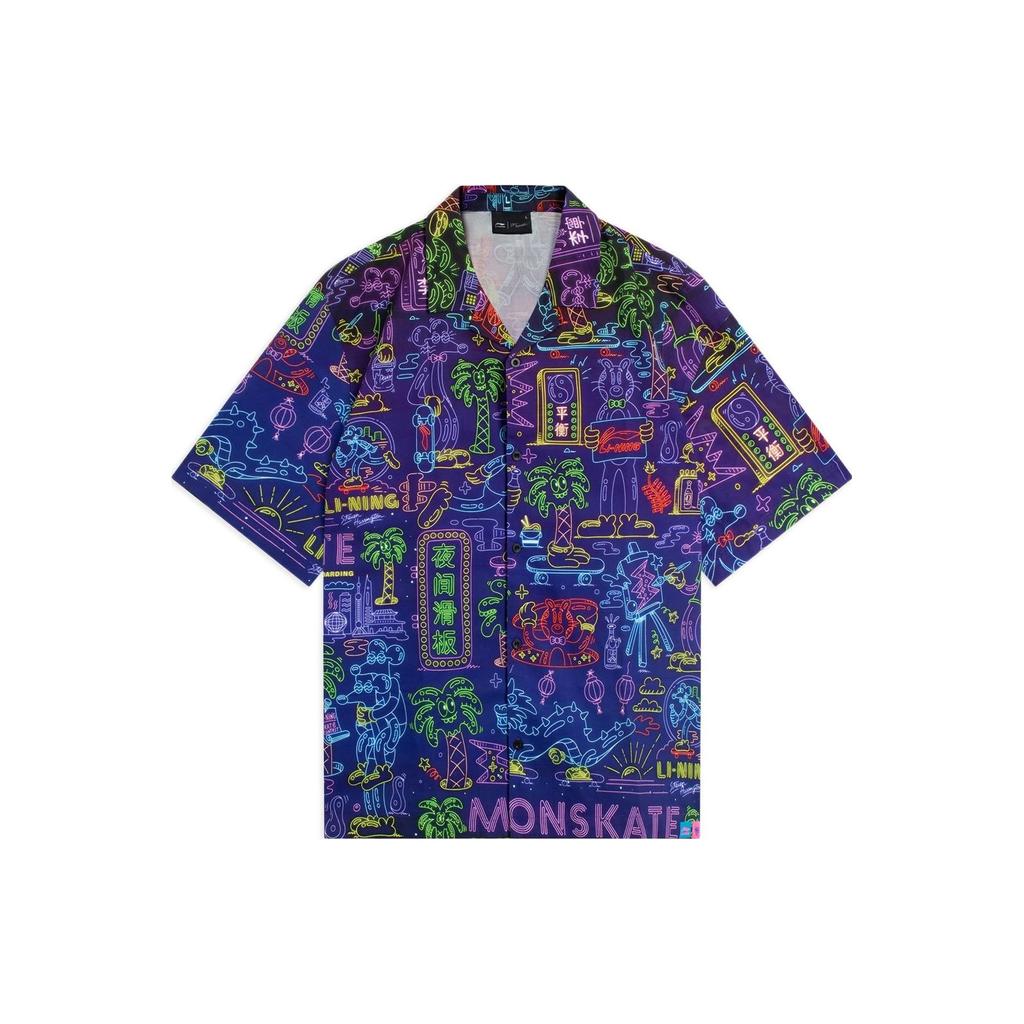 Li-Ning X Steven Harrington Cartoon Print Casual Shirt Men Tops Multicolor ASHS911-1