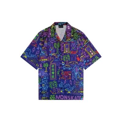 X Steven Harrington Cartoon Print Casual Shirt Men Tops Multicolor ASHS911-1