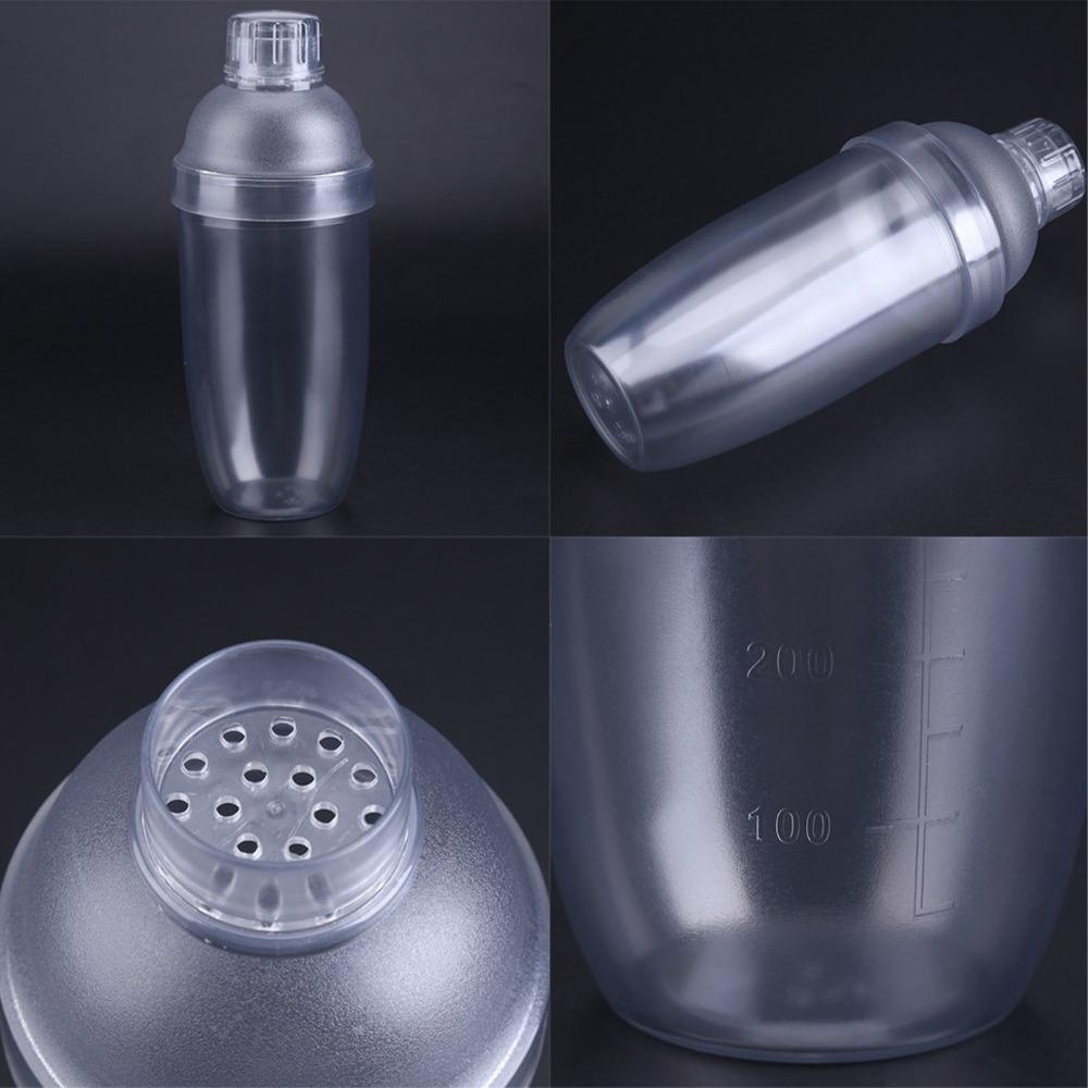 Con Segni Shaker per Cocktail Bicchiere da Bar in Plastica Facile da Pulire Recipiente per Shakerare Preparazione Tè alla Frutta
