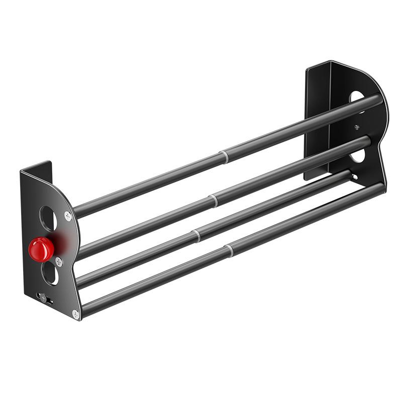 Magnetic Wall-Mounted Telescopic Shoe Organizer - Punch-Free, Double-Layer Storage Rack for Entryway