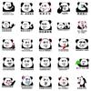 50 Creative Black and White Funny Panda Stickers Personalized Panda Emoticon Package Waterproof Stickers