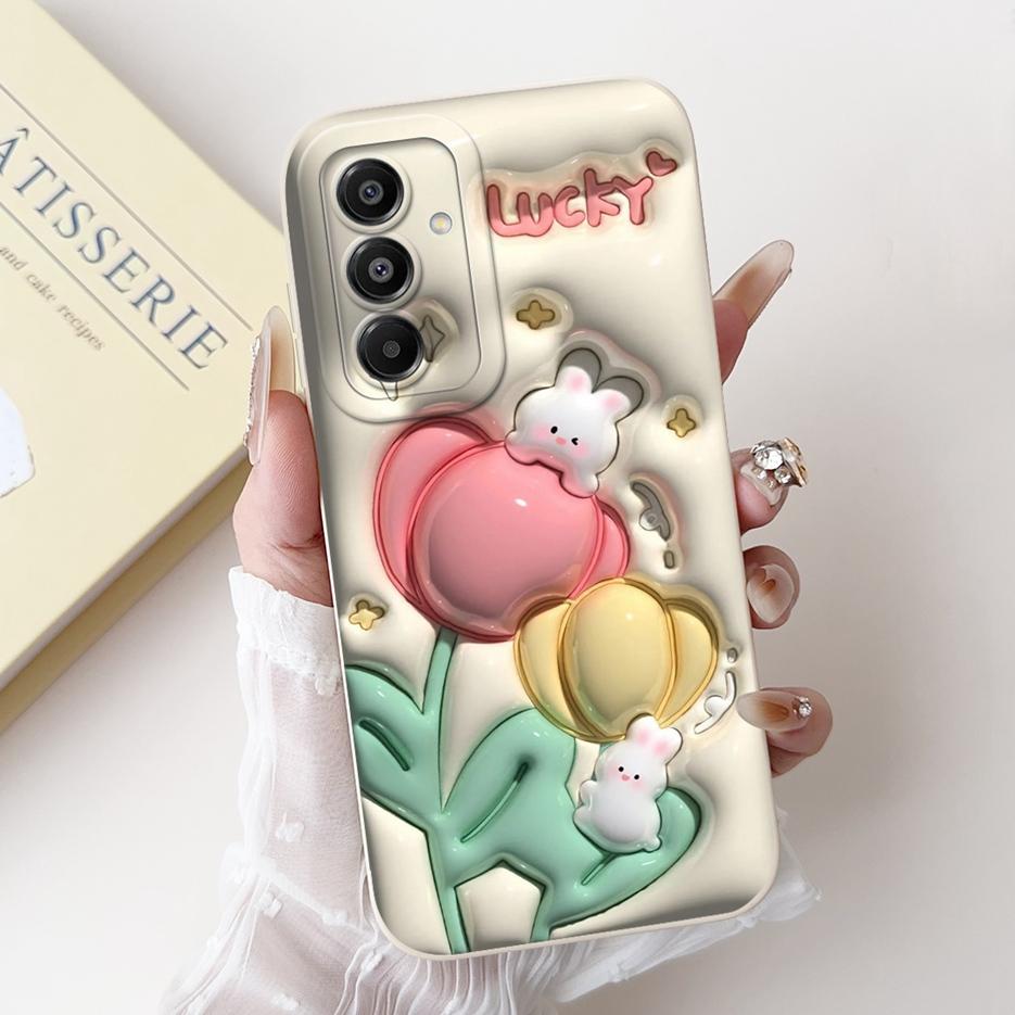 Für Samsung Galaxy A17 5G Hülle SM-A716B Süßes Kaninchen Cartoon Cover Weiche TPU Handyhülle Für Samsung A17 A 17 GalaxyA17 5G Fundas