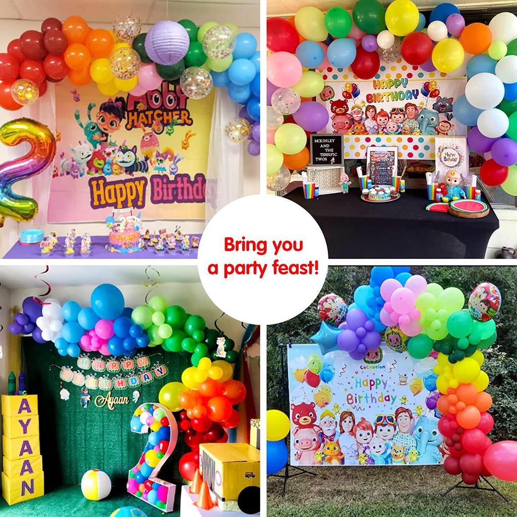 Rainbow Balloon Chain Set for Kids' First Birthday, Kindergarten Graduation, and Back-to-School Decoration