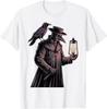 Plague Doctor with Raven Crow Medieval Middle Ages Physician T-Shirt
