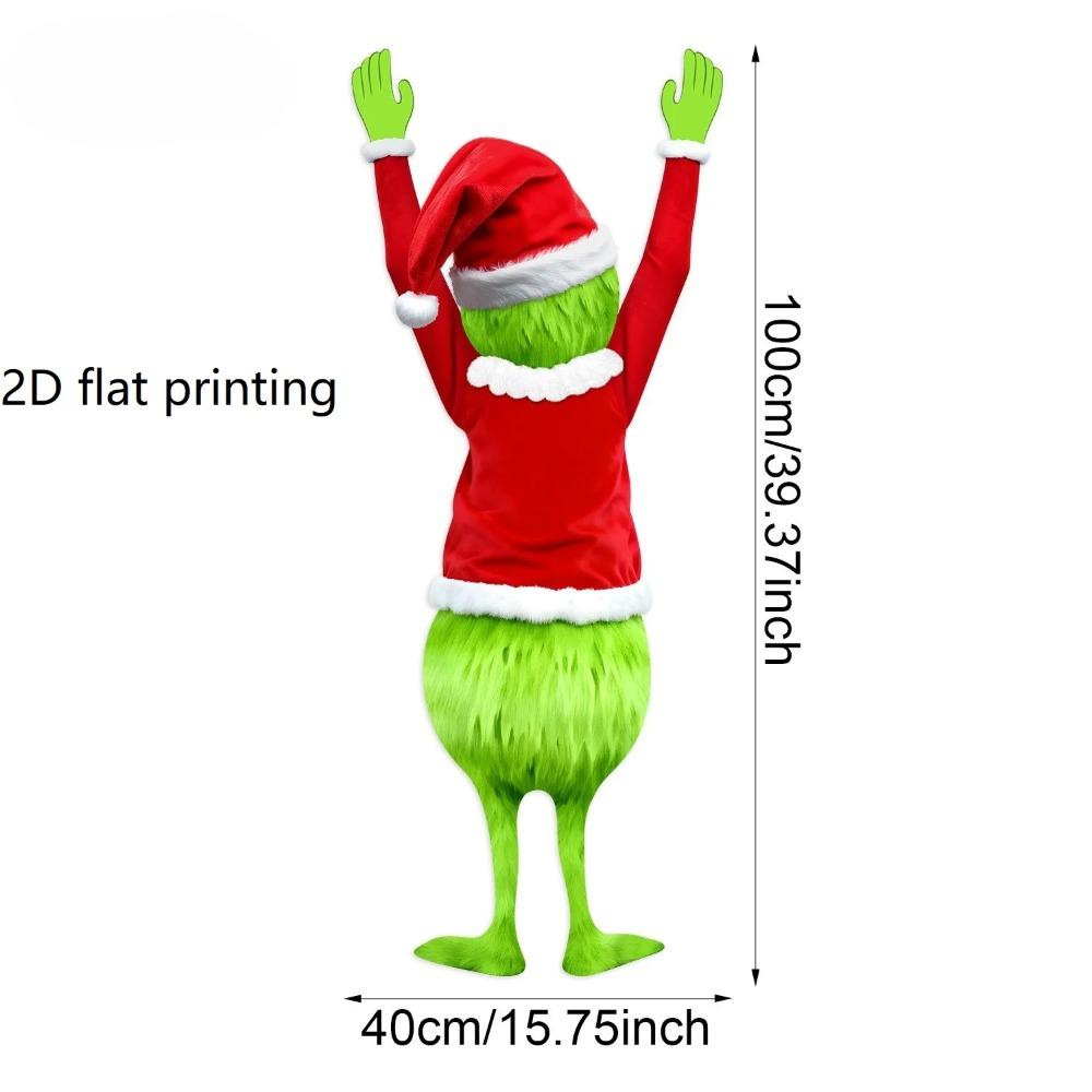 

2D Christmas Green haired man Hanging Christmas Decoration 2025 Merry Xmas Gift Holiday indoor outdoor fun Decor Hanging gift