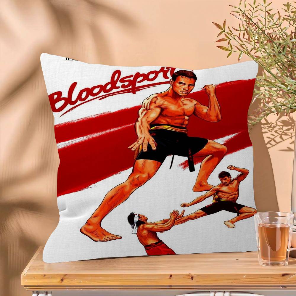 Bloodsport Vintage Movie Pillow Cushion Cover Pillowcase Living Room Sofa Home Decor Customized