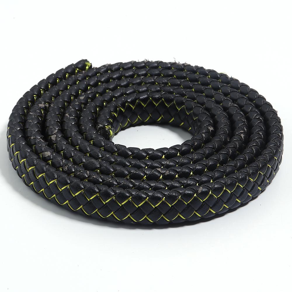 1m/pack PU Leather Braided Cords Colored Thread Flat Leather Rope For DIY Handmade Retro Bracelet Jewelry Making Accessories