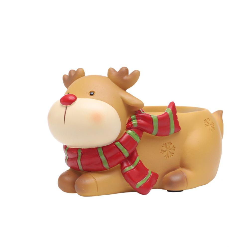 Niedlicher Tierförmiger Cartoon-Blumentopf Harz Desktop Tiere Blumentopf Hase Rentier Geschenk Sukkulenten Pflanzen Töpfe Zuhause