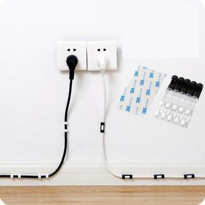20pcs/bag Cord Winder Home Office Organizer Wire Fixing Clamp Storage Holder Clips Desk Set Supplies