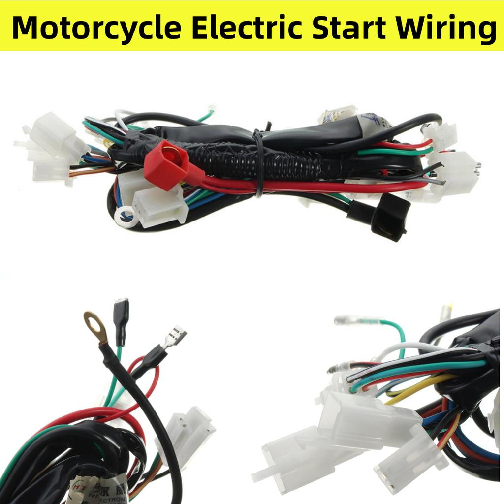 Motorcycle Machine Electric Start Wiring Harness For 50cc 70cc 90cc 110cc 125cc
