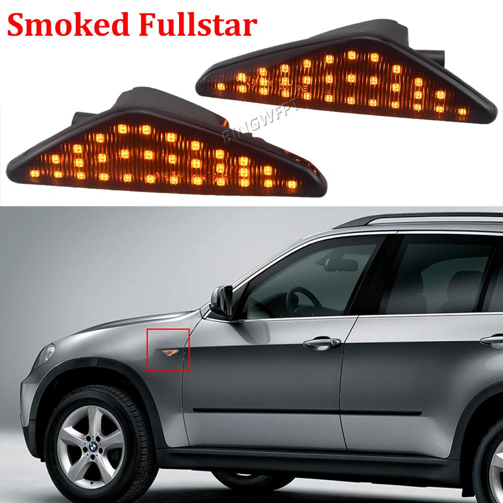 For BMW X5 E70 X6 E71 E72 X3 F25 2008-2014 Sequential Lamp Blinker Dynamic Flowing LED Side Marker Turn Signal Light