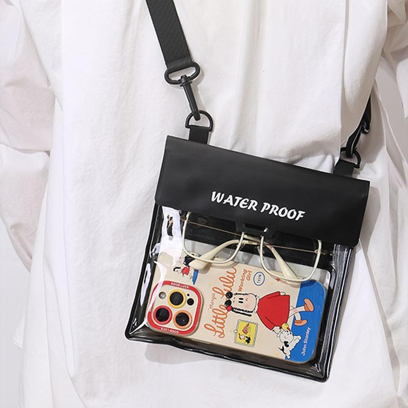 Large Capacity Waterproof Phone Case Adjustable Touch Screen Swimming Waist Bag, Underwater Bag Mobile Belt Bag Protector Pouch