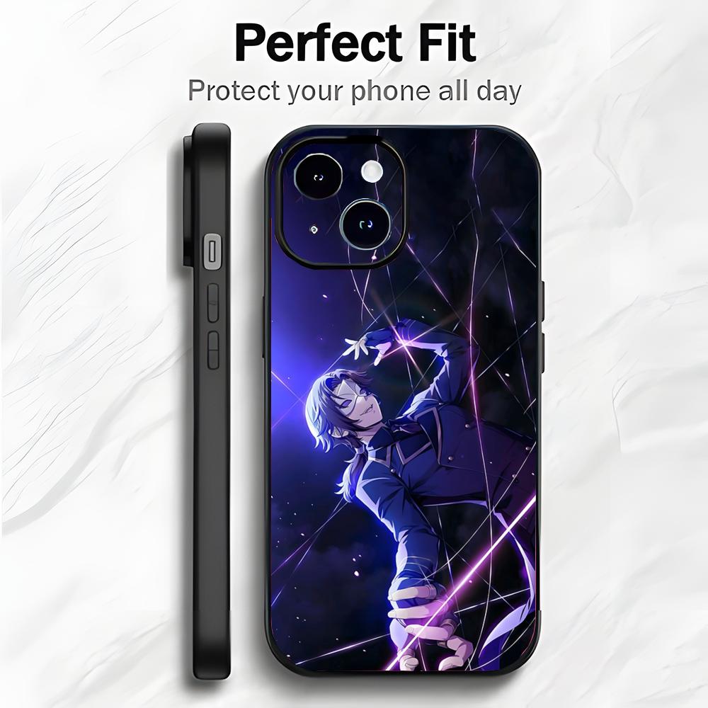 Isekai Fantasy Anime T-The Eminence In Shadow Phone Case Black Soft Packaging Lightweight For iPhone17 16 15 ProMax Phone Case