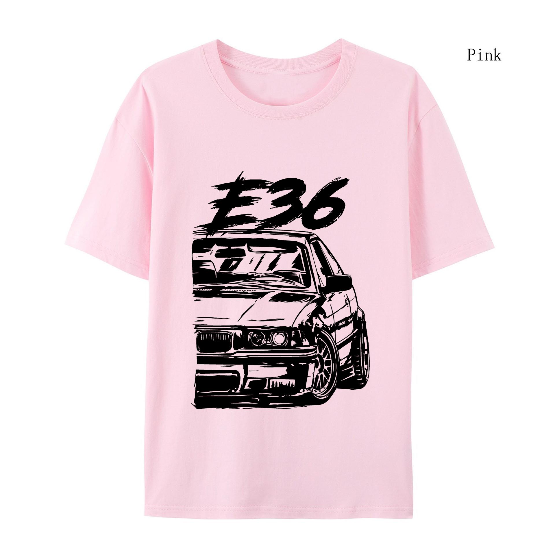 

Футболка E36 Високої якості Футболки E36 Літній Оверсайз Короткий рукав Одяг Бавовна Вільний Вуличний Топи L