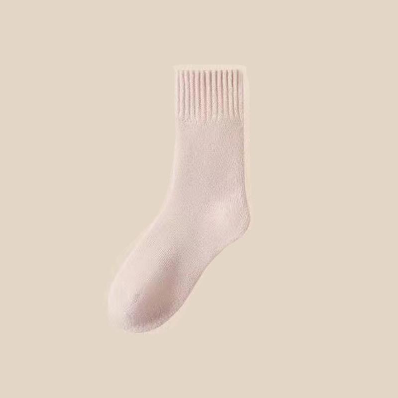 Women's Autumn and Winter Mid-calf Socks with Fleece and Thickened Long Calf Postpartum Socks, Floor Super Thick Warm Fleece Socks