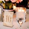 10pcs with Base Holder Wooden Table Numbers 1-10 Numbers Seating Sign Cards  Baby Shower