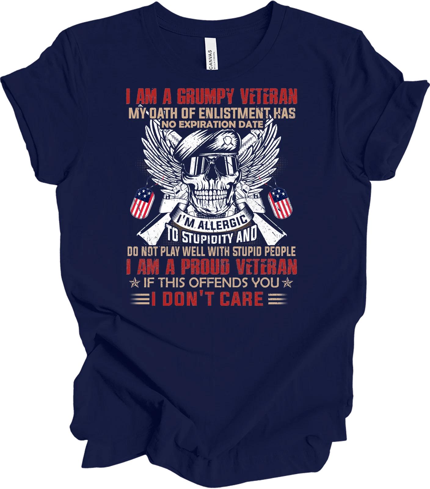 Grumpy Veteran T shirt - Oath No Expiration Date 4XL