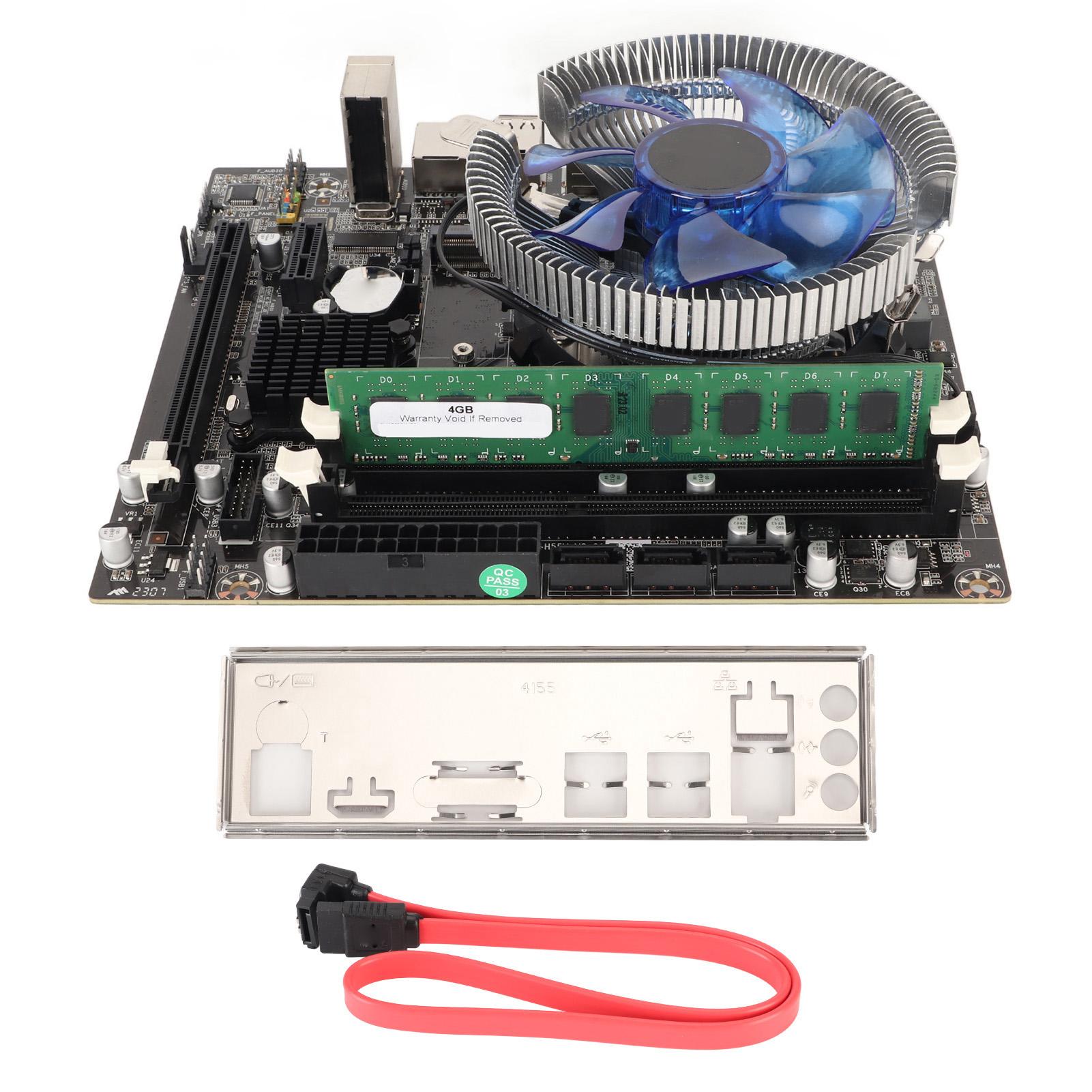 

HM55 Motherboard Set with Cooling Fan for I3 530CPU 4G Dual Channel DDR3 PC Motherboard Set for