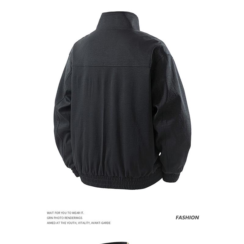 DELHUI Men's Windproof Stand Collar Casual Jacket