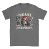 Bruh Im A Pirate Spooky Skeleton Halloween Costumes T-Shirt Beach  Harajuku T-Shirts Men Cotton Comfortable Plus Size Top Tees