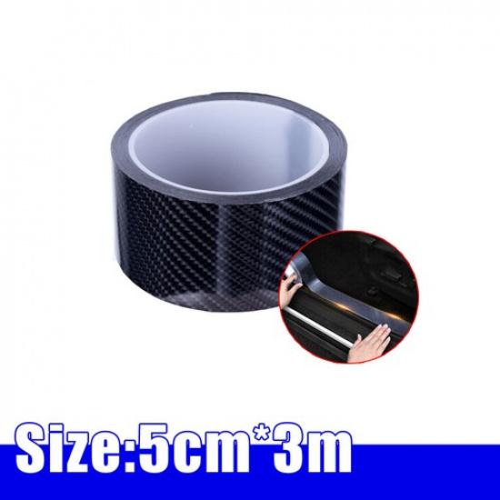 Auto Car Door Sill Scuff Cover Protector Strip Anti Scratch Sticker Carbon Fiber