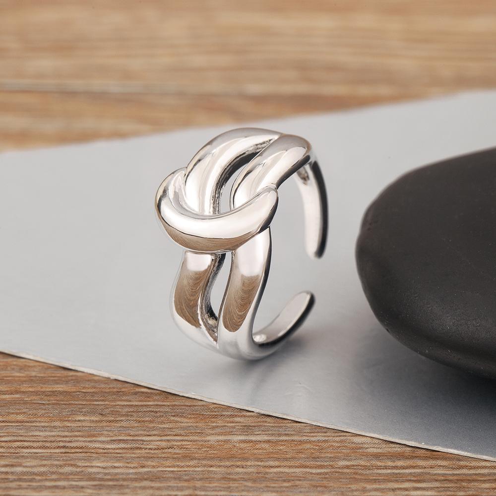 

Nidin New Retro Trendy Moon Shape Hollow Design Open Rings Adjustable For Female Male Fine Finger Jewelry Wholesale Accessories серебряный