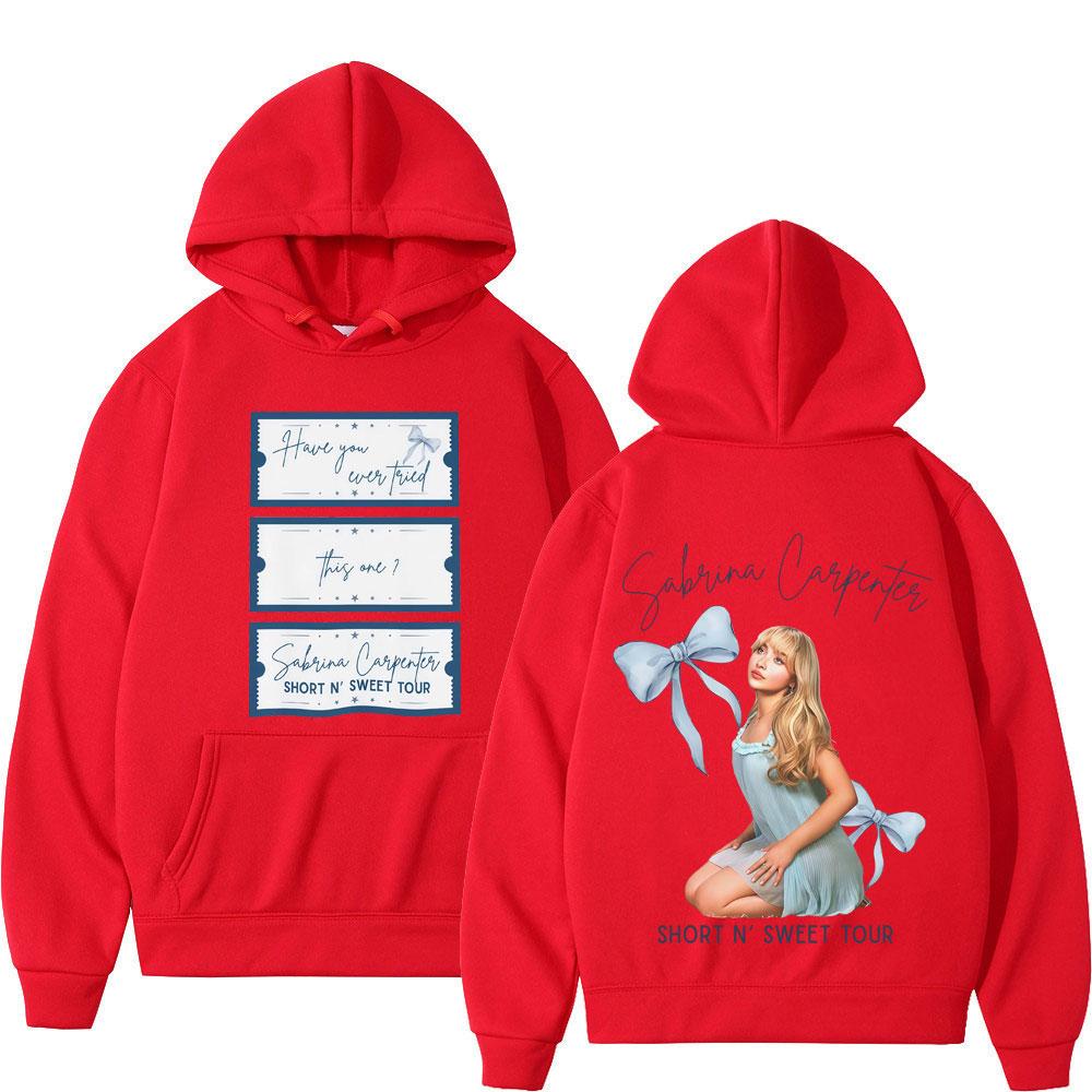Sabrina Carpenter Short N Sweet Tour Hoodies Man Woman Harajuku Pullover Winter Long-sleeved Loose Casual Oversized Sweatshirt