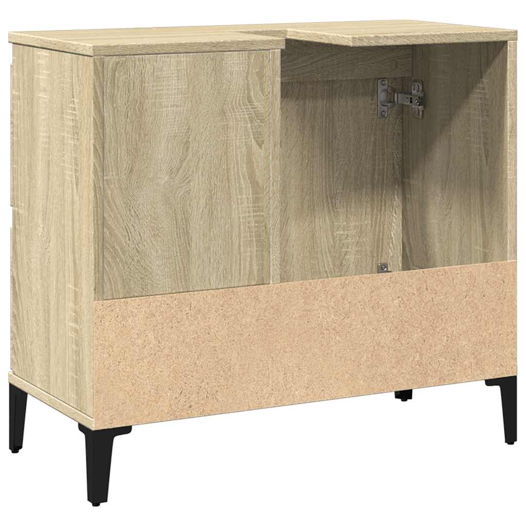 Waschtischunterschrank, Unterschrank Unter Dem Waschbecken, Schrank Ohne Waschbecken, Sonoma-Eiche 65x33x60 Cm