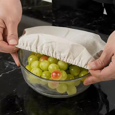 4pcs Elastic Edges Sourdough Starter Jar Covers Stretch Fabric Bread Proofing Covers Canning