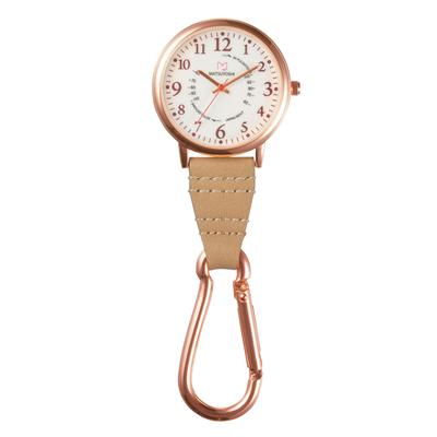 Nurse Hook Carabiner Easy To Read Nurse Nurse Goods Watch, Luminous, Type, Type, Dial, Medical, Nursing, Nurse, Watch, (Greige)
