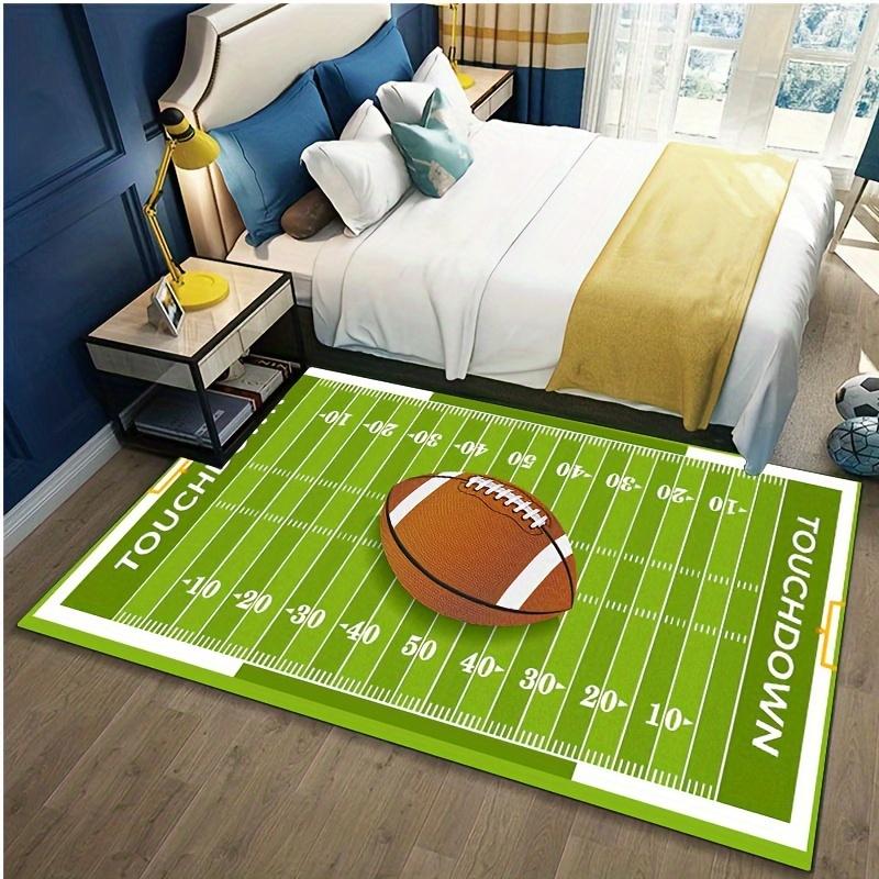 

Touchdown Printed LGBT Pride Love Is Love Football Field Mat - Soft, Machine Washable Polyester Carpet for Bedroom, Living Room, or Kitchen Door Mat 80cm x 120cm