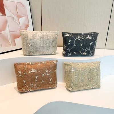 Summer Large-capacity Bag Women's Bag 2025 Woven Embroidery New Trendy Fashion Woven Shoulder Bag Foreign Style Clutch Bag