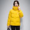 Damen Winterjacke mit Kapuze, dick, warm, Baumwolle, Pufferjacke, lange Ärmel, Parka, Taschen, einfarbig, Übergröße