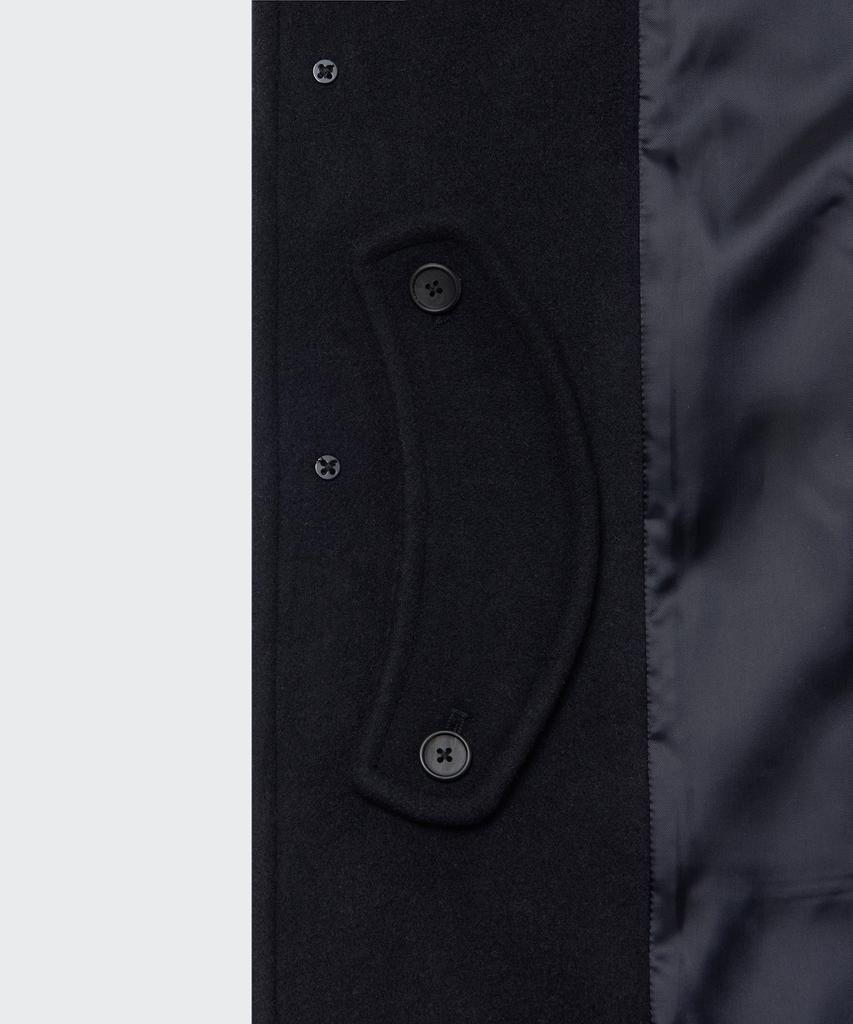 Musinsa Standard Wool Blend Oversized Muff Balmacaan Coat [Navy]
