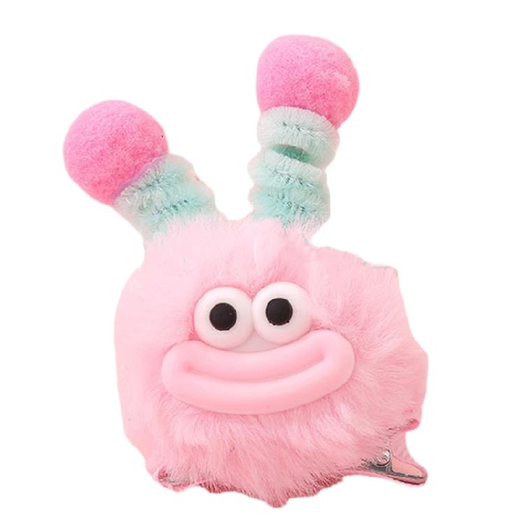 Plush Duckbill Hairpin for Women Girls Furry Plush PomPoms Designs for Birthday Parties and Various Celebration