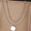 Stainless Steel Necklaces Simple Bead Chain Overlapping Tape Clavicle Chain Ornate Necklace For Women Zircon Goddess Gifts New