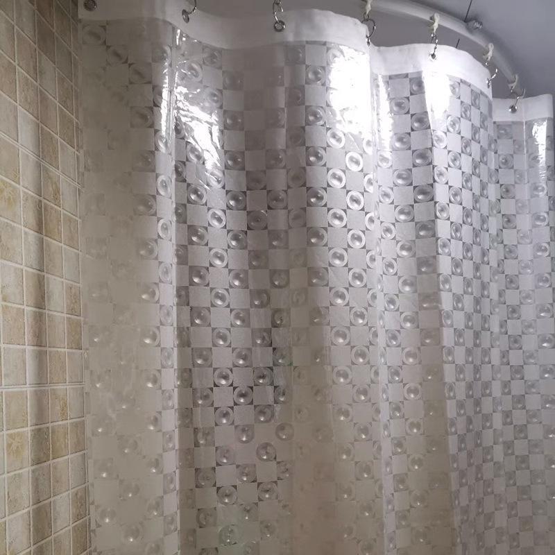 Transparent Anti-Mold Shower Curtain with Rings - Free Shipping