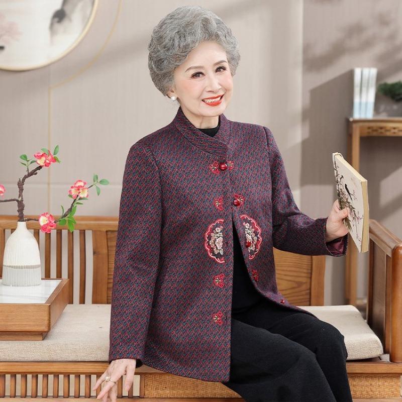 

Осенний пиджак тан 0 Весенне-осенние вышитые топы и одежда 5XL [recommended 150-80kg]