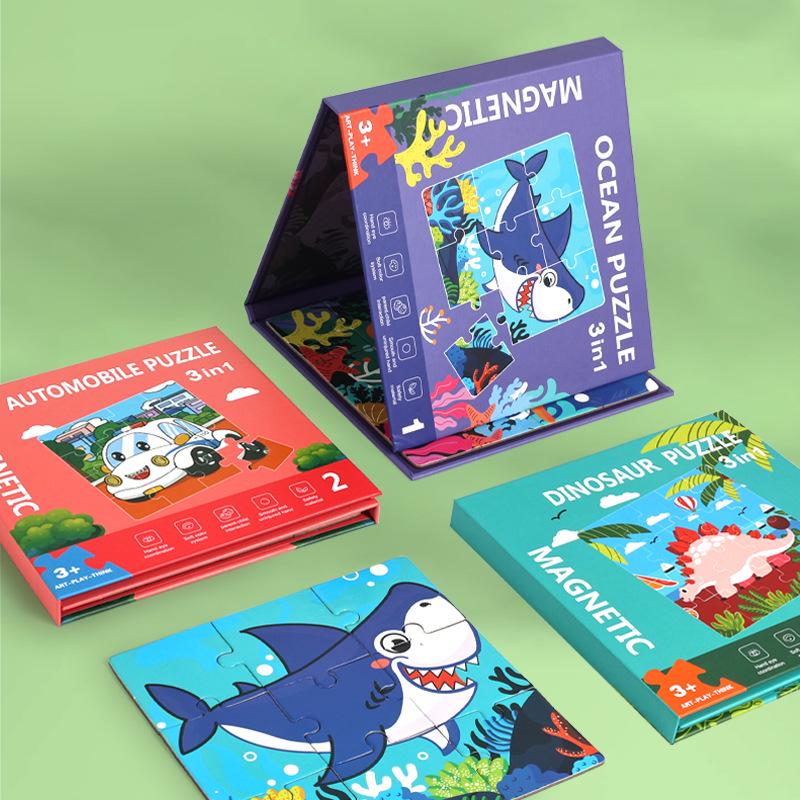 Magnetic Building Blocks 3-in-1 Educational Toys for Early Learning and Puzzles