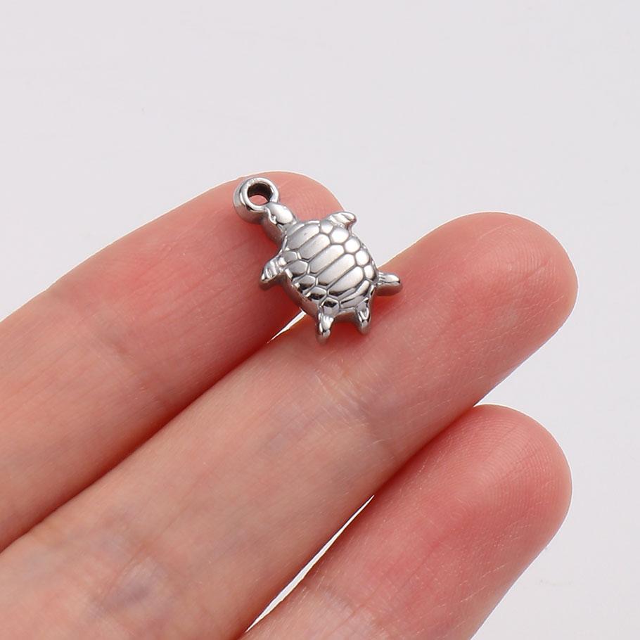 6pcs No Tarnish Ocean Marine Organism Stainless Steel Charms For Jewelry Making Supplies Fish Shell Crab Starfish Spiral Pendant