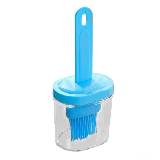 Oil Brush Dispenser 2-in-1 High-Temperature Resistant Oil Pot with Brush Cooking Oil Applicator for Frying Baking BBQ And Air Fryer