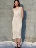 SORRY, TOO MUCH LOVE Ariana Natural Pleats Chiffon Dress_Ivory