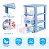 YARNOW Plastic Drawers Organizer 3 Drawer Plastic Storage Plastic Drawer Storage 5.3 x 6.8 x 9 Inch