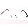 RSINC Rimless frame/eyeglass/Spectacle,  Black - Red 8529-1 C15 53-17-140 BR-3 N1 YH-GE8H-L88L